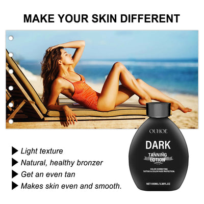 Tanning Accelerator Lotion Summer Bronzer Beach Sunbed Solarium Tanning Improves Uneven Skin Tone Lasting Moisturizing Tan Cream