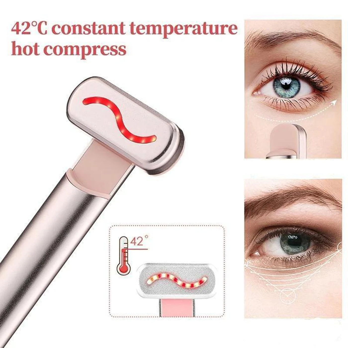 Eye Massager Wand Rechargeable Heated Vibration
