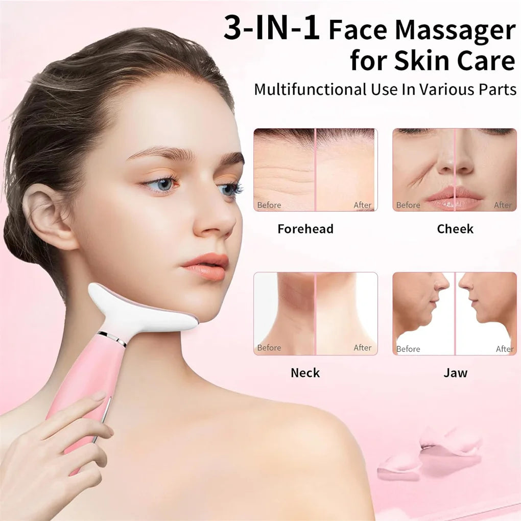 Neck Face Massager Skin Care Face Massage Tool, 3-in-1