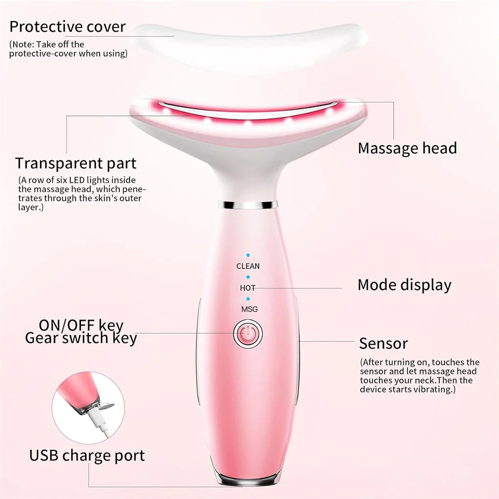 Neck Face Massager Skin Care Face Massage Tool, 3-in-1