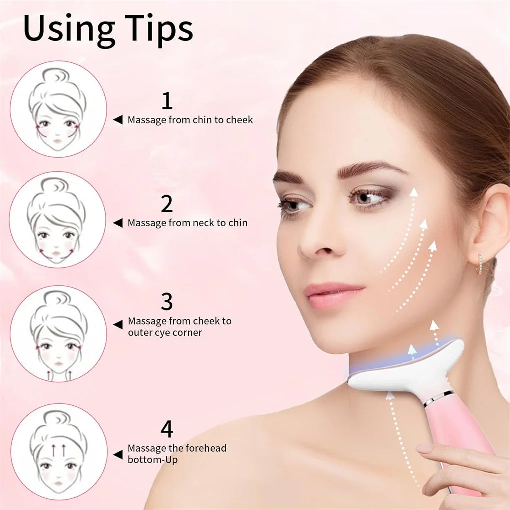 Neck Face Massager Skin Care Face Massage Tool, 3-in-1